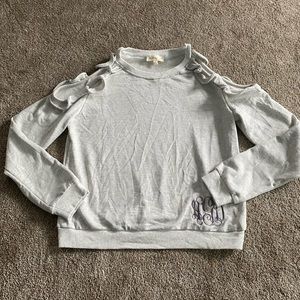 Promesa Light Gray Sweatshirt / Hoodie With Cold